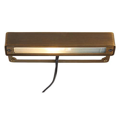 VOLT Cast Brass 12V Undercover Hardscape Light (Bronze) with 3W 2700K Warm White G4 LED Bulb for Low Voltage Outdoor Step, Deck, Masonry & Wall