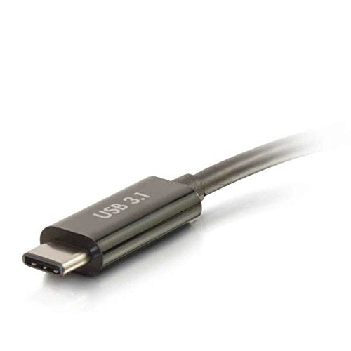 C2G USB Adapter, Video Adapter with Power, USB C to VGA, Black, Cables to Go 29533