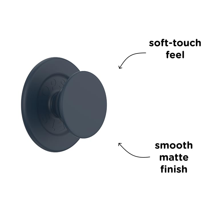 PopSockets Phone Grip for MagSafe, Magnetic Holder, Phone Stand - Soft Touch Navy