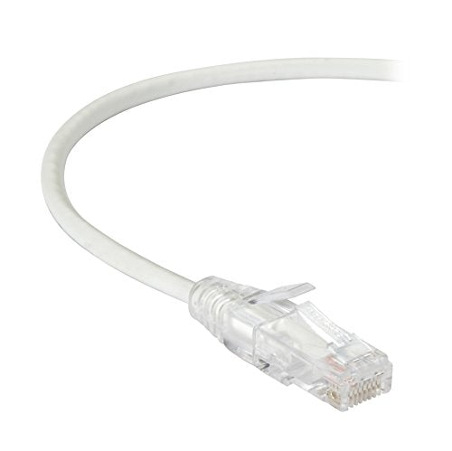 Black Box C6APC28-WH-05 SLIM-NET CAT6A 28-AWG 500-MHZ STRANDED ETHERNET PATCH CABLE - UNSHIELDED, PVC, S