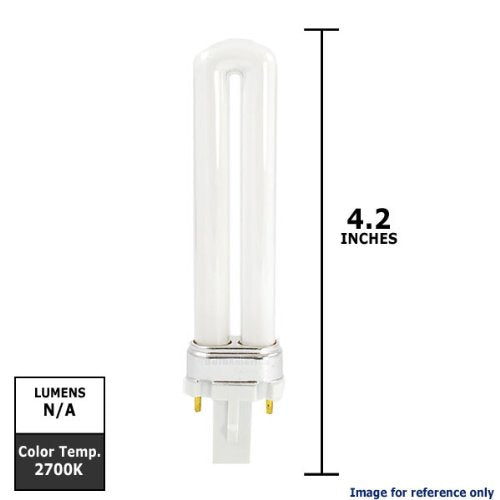 Sylvania 20325 CF5DS/827 DULUX 5W single compact fluorescent lamp with 2-pin base, 2700K color temperature, 82 CRI, ECOLOGIC for use on magnetic