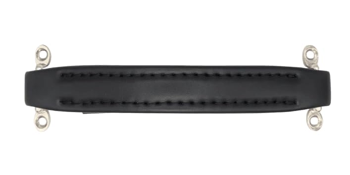 Black Leather Style Amp Handle (Black w/Black Stitching + Hardware) RH-0586-BB-A
