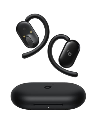 Soundcore V20i by Anker Open-Ear Headphones, Adjustable Ear Hooks, Ultra-Comfort, Snug Fit, Powerful Sound, Clear Calls, IP55, 36H Playtime, Bluetooth
