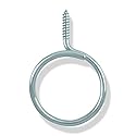 Prime Cable Management Cable & Wire Support Heavy Duty 2 Inch Threaded Bridle Rings Wood Screw, Cable Ring Hangers for Low Voltage Cable Management