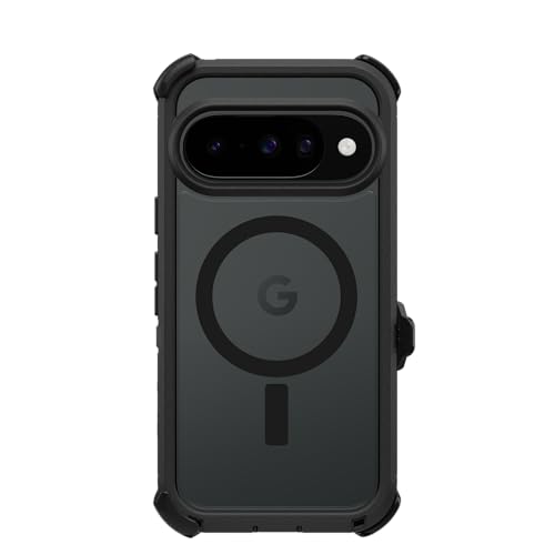 OtterBox Defender Series Pro XT Case with Pixelsnap for Google Pixel 10 & PIxel 10 Pro - Dark Side Black -Compatible with MagSafe and Pixelsnap