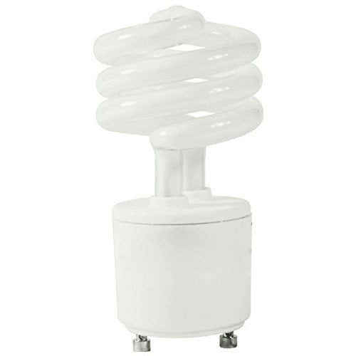Satco S8208 13 Watt (60 Watt) 880 Lumens Mini Spiral CFL Bright White 4100K GU24 Base Light Bulb