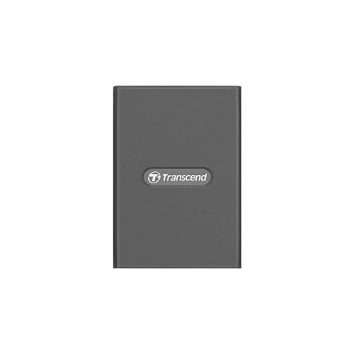 Transcend CFexpress Card Reader, Type B, USB 3.2 Gen 2x2, 20 Gbps, Aluminum housing, for Photography and Cinematic Experts, Include Type A and Type C