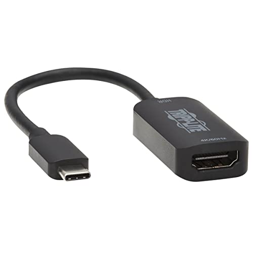 Tripp Lite USB C to HDMI Adapter Cable 4K 60Hz M/F Thunderbolt 3 DP 1.2 6in (U444-06N-HDR-B)