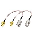 DHT Electronics Handheld Antenna Cable for Wouxun Baofeng Quasheng Linton - Adapter for UHF Base and Mobile Antennas - SMA Female to UHF SO-239…