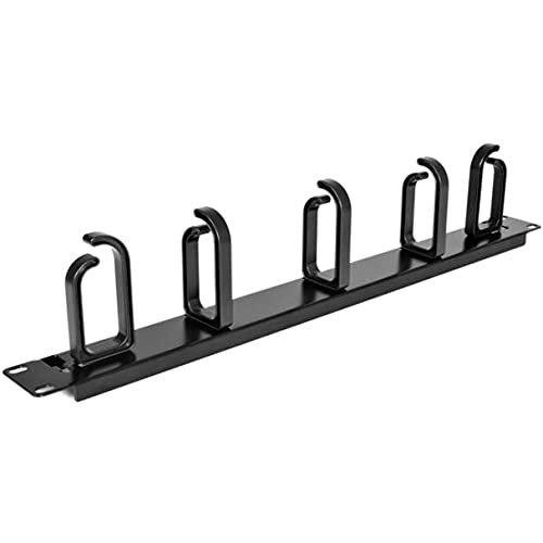 StarTech 1U 19in Rack Cable Management Panel, D-Ring, Metal (CABLMANAGER2)