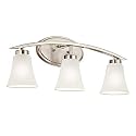 Portfolio 3-Light Lyndsay Brushed Nickel Bathroom Vanity Light