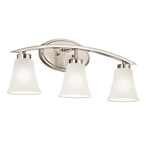Portfolio 3-Light Lyndsay Brushed Nickel Bathroom Vanity Light