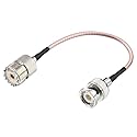DHT Electronics RF coaxial Coax Cable Assembly BNC Male to UHF Female SO-239 SO239 6''