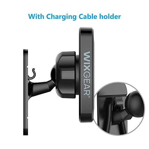 WixGear (2 Pack Universal Stick On Dashboard Magnetic Phone Car Mount, for Cell Phones and Mini Tablets with Fast Swift-snap Technology, (Newer Bigger