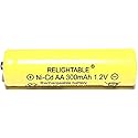 RELIGHTABLE 300mAh AA NiCd 1.2v Rechargeable Batteries Garden Solar Ni-Cd Light LED K (Pack of 6)
