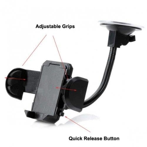 Fonus Car Mount Windshield Holder Compatible with Samsung Galaxy A26/A36/A56 5G, Glass Cradle Swivel Dock Suction