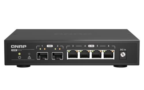 QNAP QSW-2104-2S-A-US: 2.5GbE RJ45 & 10G SFP+ Plug & Play Network Switch