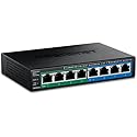 TRENDnet 8-Port Gigabit GREENnet PoE+ Switch, TPE-TG44G, 4 x Gigabit PoE/PoE+ Up to 30 W/Port, 4 x Gigabit, 61 W Power Budget, 16 Gbps Switch