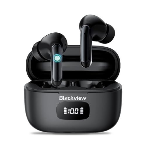 Blackview Wireless Earbuds, Airbuds 8, Bluetooth 5.3, Noise Cancelling, IPX7 Waterproof, 56H Playtime, Touch Control