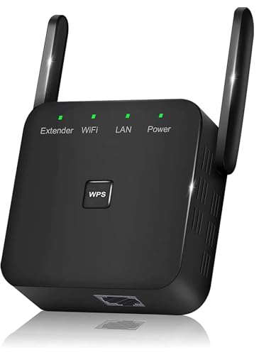 2026 Fastest WiFi Extender Signal Booster Covers 10000 Sq.ft and 80 Devices 2.4GHz High Speed WiFi Repeater with Ethernet Port Eliminate Dead Zones