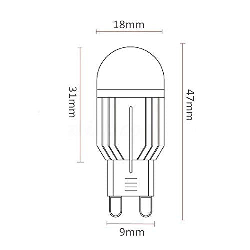 Lxcom Lighting G9 LED Bulb 3W Dimmable Chandelier Light Bulbs 30W Halogen Bulb Equivalent Warm White 3000K G9 Bi Pin Base Bulbs 300LM for Pendant Wall