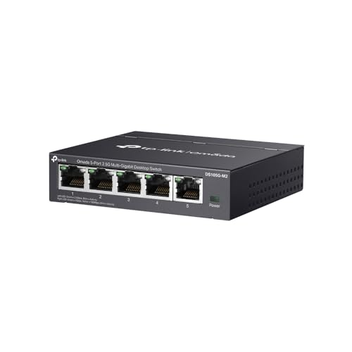 Omada 5-Port 2.5G Multi-Gig Unmanaged Switch | 25Gbps Switching Capacity | Silent Fanless Operation | Ideal for Gaming, 4K Video, NAS & WiFi 6