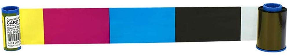 New 800015-440 YMCKO Color Ribbon Tape Compatible for Zebra P330i P420i P430i ID Card Printers 800015-440 YMCKO Ribbon 200 Images