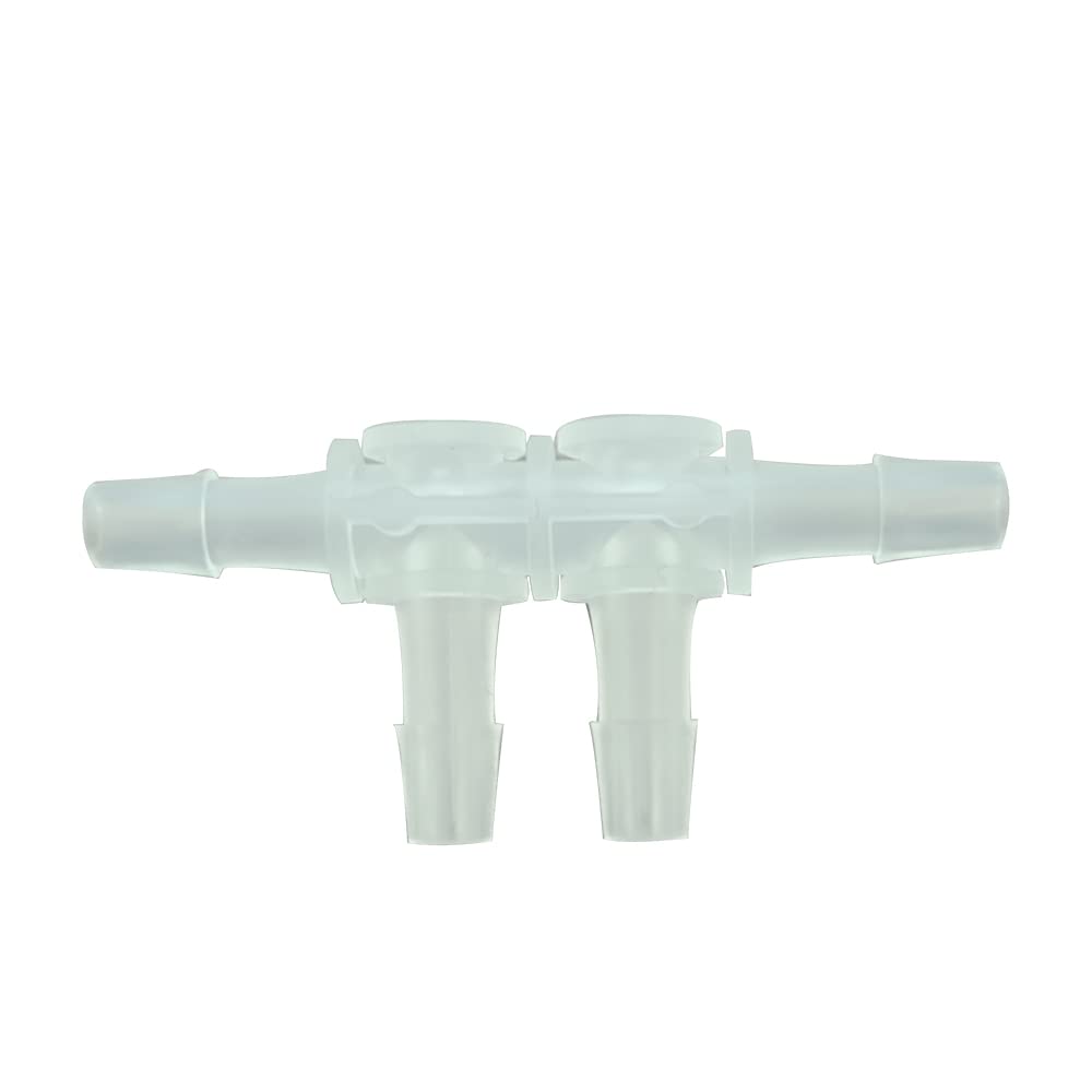 Juweathy Printer Ink Tube Connector 5mm x 3mm Pipeline Hose Circulation Splitter for Large Format Inkjet Printer;10Pcs/Packed (Two Ways)
