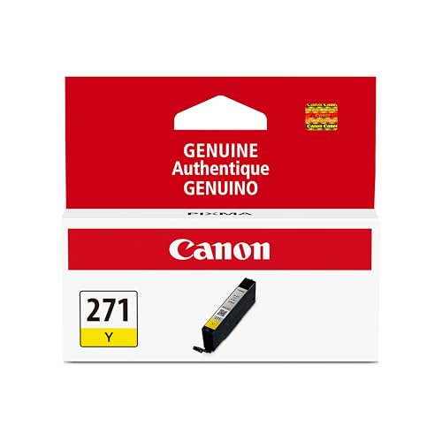Canon CLI-271 Genuine Yellow Ink Tank, Compatible with MG6820, MG6821, MG6822, MG5720, MG5721, MG5722, MG7720, TS5020, TS6020, TS8020, and TS9020
