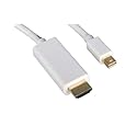 AYA 6Ft (6 Feet) Mini DisplayPort/Thunderbolt to HDMI Male to Male Cable with Audio Output for Apple MacBook, MacBook Pro, MacBook Air, iMac