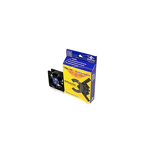 Vantec Stealth SF6025L 60x60x25mm Double Ball Bearing Silent Case Fan (Black), 1 Count (Pack of 1)