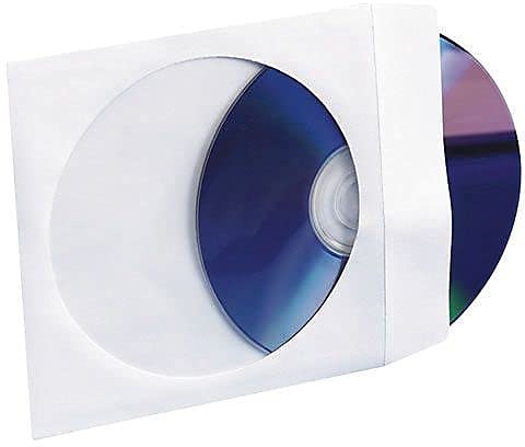 Compucessory CCS26501 - CD/DVD White Window Envelopes