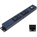 12” Hardwired Power Strip (NO Power Cord), 4 (NEMA 5-20R) Vertical Outlets (NOT Tamper Resistant), with Ears (with mounting tabs on Both Ends), 20