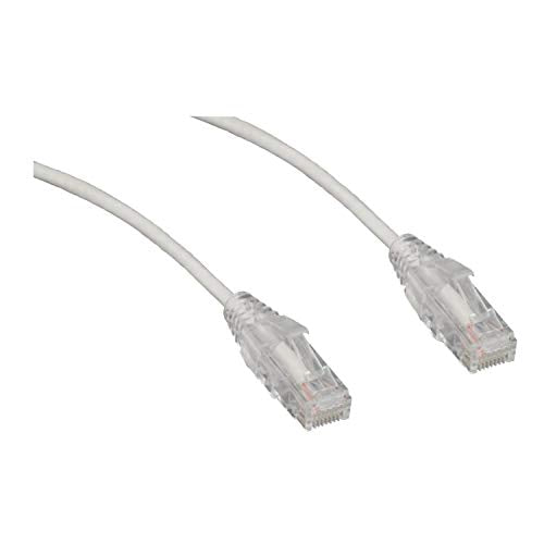 CableWholesale Cat6a Slim Ethernet Cable, 28AWG, 10 Gigabit, 25 ft, White