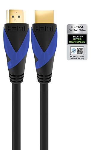 U9 8K Certified Ultra High Speed HDMI Cable 2.1 48Gbps 8K60Hz 4K120Hz eARC ARC HDR ALLM VRR QFT QMS | 1m / 3.3 feet | U9-8KP-3F