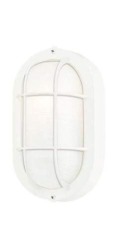 Westinghouse 6783500 Traditional One-Light Outdoor Wall Fixture, White Finish, White Glass Lens