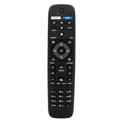 New Replaced Remote fit for Philips Smart TV NH500U NH500UW NH503UP 55PFL5602 50PFL5602 43PFL5602 75PFL6601 32PFL4902 40PFL4901 43PFL4901 43PFL4902