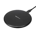 Amazon Basics Wireless Charger, 15W Qi Certified Wireless Charging Pad with USB Cable, Compatible with iPhone 15/14/13/12/11/X, Samsung & LG, Case