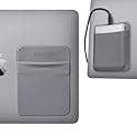 Slipdrive - Portable Hard Drive Sleeve for Laptop - HDD Hard Disk Drive - Reusable Adhesive - 5.5” x 4.5” Stick on External Hard Drive Carrying Case