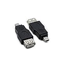 rgzhihuifz 2 Pack USB 2.0 MINI USB Male to Type A Female OTG Adapter Connector Converter Coupler