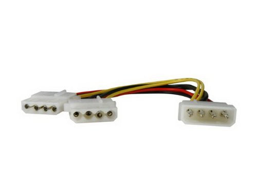 OKGEAR GC8ATAMFL 8 inch 4Pin Molex Male to one SATA Power 15Pin w/Metal Latc