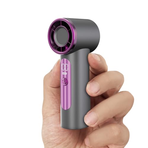DUILOG iFan, Portable Mini Handheld Fan, Personal Small Turbo Fans Rechargeable for Travel - Gray