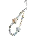 Kryoflare Cute Shell Cell Phone Lanyard Strap Charms Phone Lanyard Wrist Strap with Beads, Anti-Lost Cell Phone Charm String, Keychain Wristlet