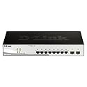 D-Link 10-Port Gigabit Smart Managed Switch | 8 GbE + 2 SFP Ports | L2+ | VLANs | Cable Diagnostics | Web Managed | Desktop or Rackmount | Fanless |