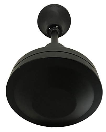 VES 56" Moisture Resistant Industrial AC Ceiling Fan, Matte Black, 18 inch downrod, Forward/Reverse