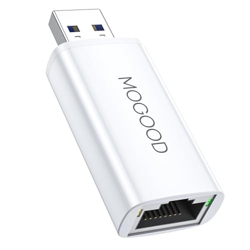 MOGOOD USB3.0 Ethernet Adapter - Gigabit LAN USB Network Adapter for TV, Chromebook, Laptop, Windows, Mac OS, Surface Pro,Amazon fire tv Cube