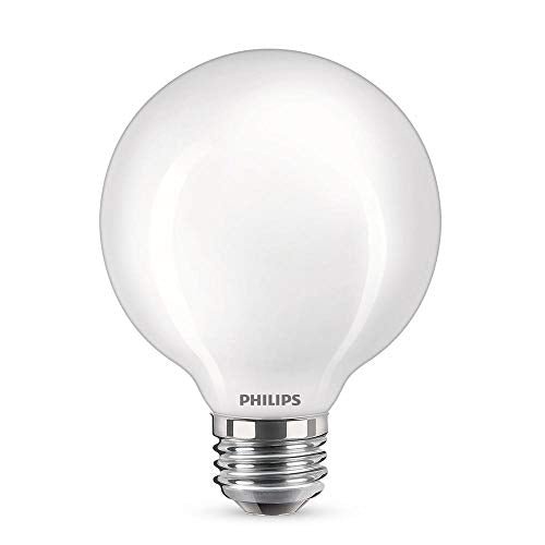 Philips LED Frosted Non-Dimmable G25 Light Bulb - Pack of 3 - EyeComfort Flicker Free - 5.5W = 60W - 500 Lumen - Daylight (5000K) - E26 Base - Indoor