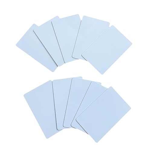 YARONGTECH 13.56mhz RFID 1K Evolis Printable White PVC Card for Door Entry Access Control (Pack of 10)