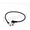 Uonecn 4 PIN Hirose Male Cable, 30cm, Audio/Video, Black, Right Angle & Straight Connectors, Power & Connect Sound Devices Recorder, Wisycom MCR 42s