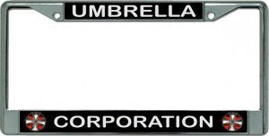 Umbrella Corporation Chrome License Plate Frame